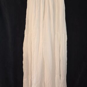 Fashion Nova Cream Maxi Jumpsuit